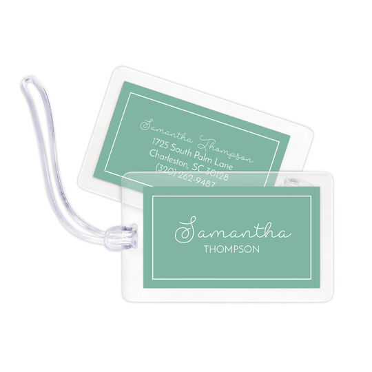 Green Samantha Luggage Tags